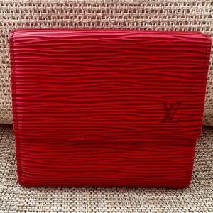 Louis Vuitton Red Epi Leather Wallet